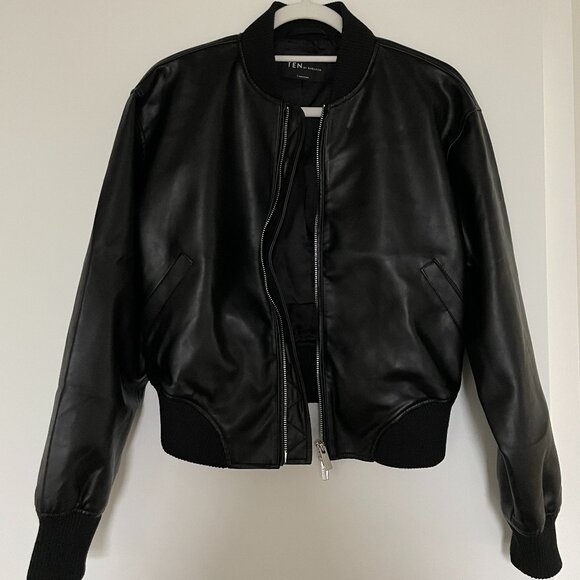 Aritzia Babton Vegan Leather Bomber Jacket - Picture 1 of 7